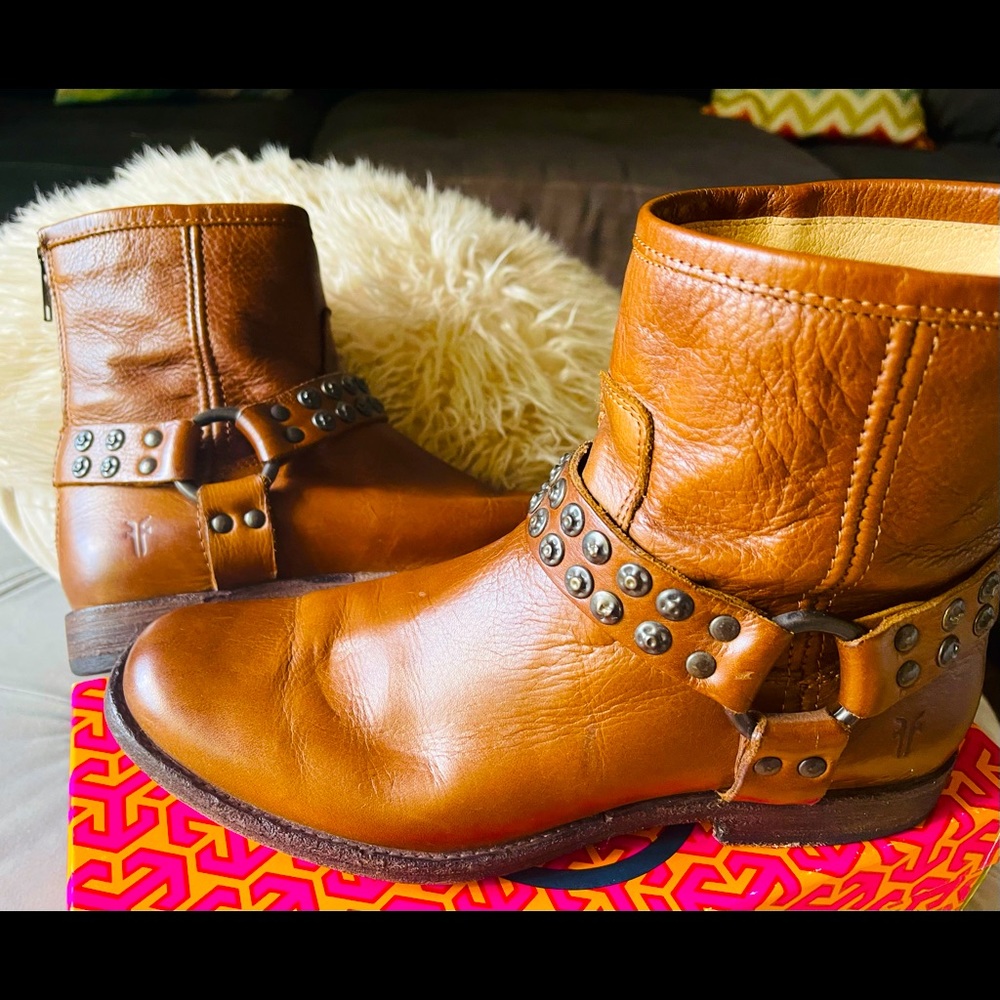 Frye Harness Studded Boots - Size 8